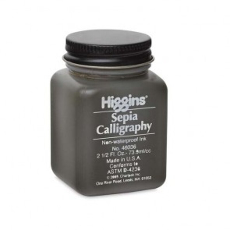 Тушь коричневая, cепия, неводостойкая Higgins Calligraphia Sepia Ink 74 мл