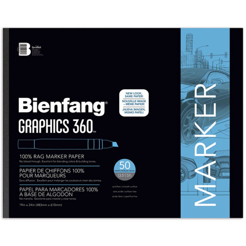 Бумага для маркеров Bienfang Graphics 360 Marker Pads, хлопок