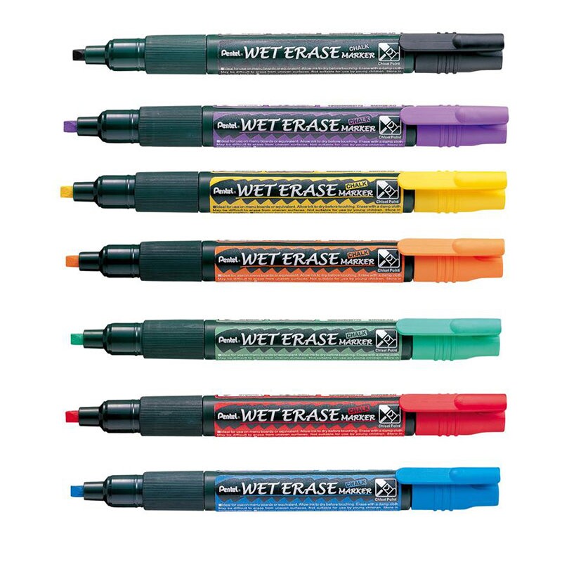 Жидкий мел, маркер Wet Erase Chalk Pentel, цветной, 2/4 мм