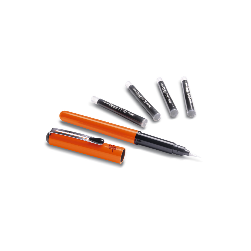 Брашпен/ручка-кисть Pentel Pocket Brush Orange, оранжевая
