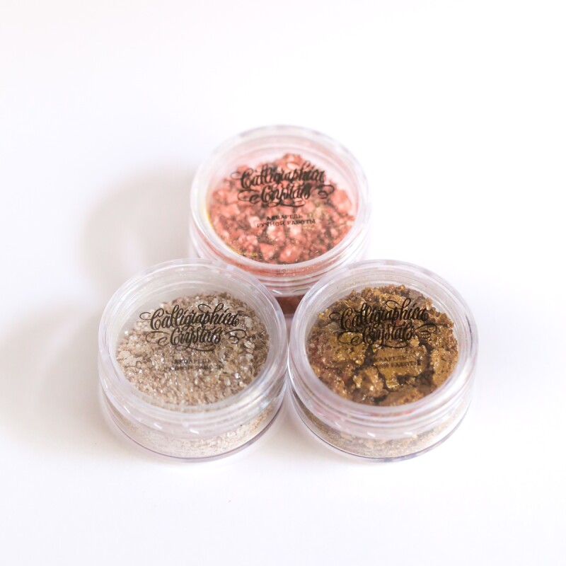 Набор акварели для каллиграфии Сalligraphica Crystals Set - Золотой набор , 3 цвета