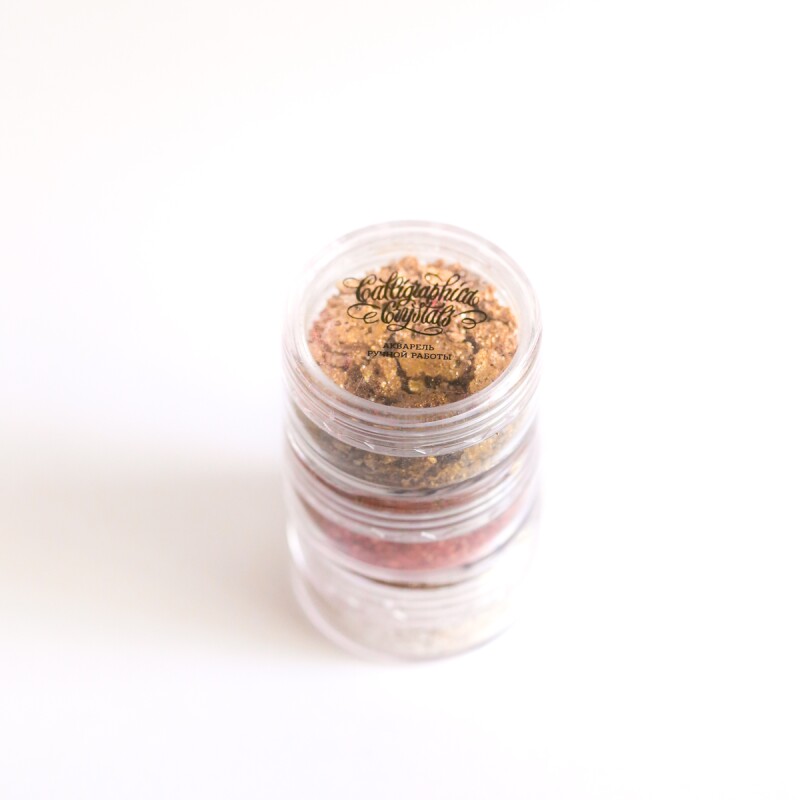 Набор акварели для каллиграфии Сalligraphica Crystals Set - Золотой набор , 3 цвета
