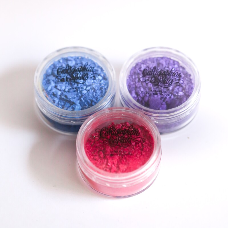 Набор акварели для каллиграфии Сalligraphica Crystals Set - Неон , 3 цвета