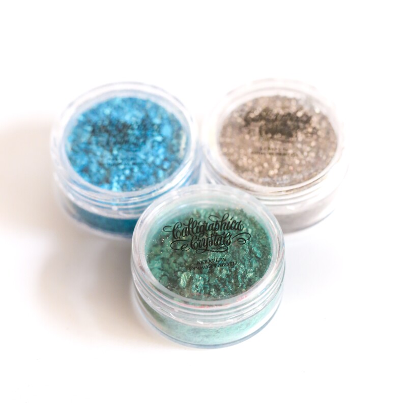 Набор акварели для каллиграфии Сalligraphica Crystals Set - Уральские самоцветы , 3 цвета