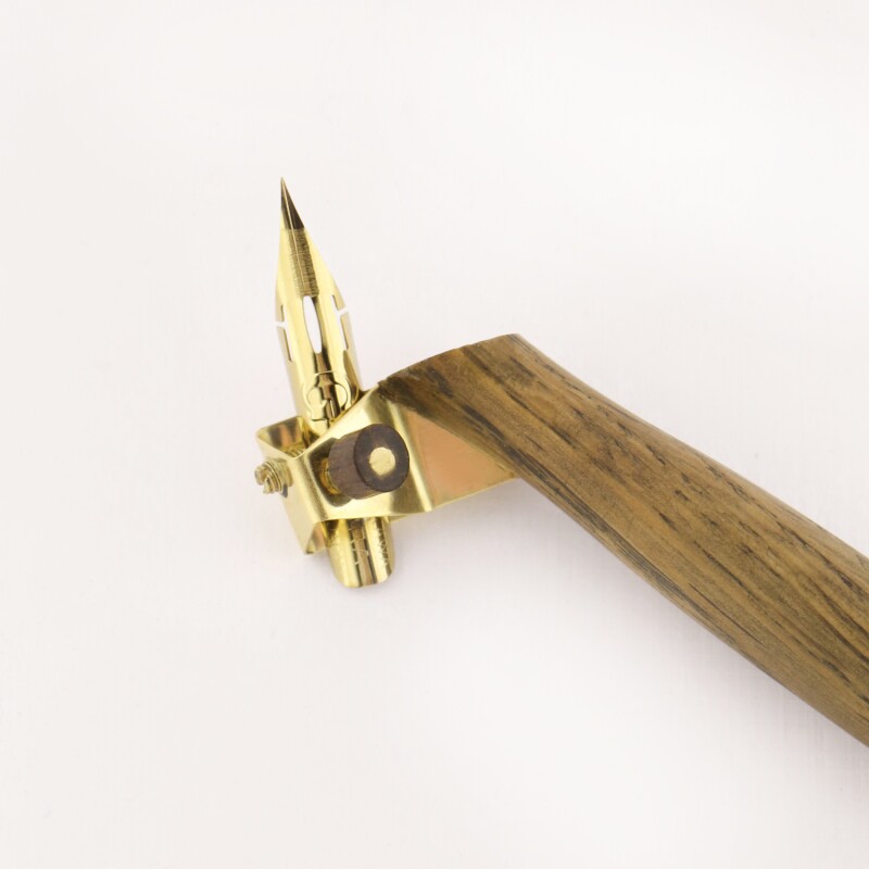 С регулировкой угла пера// Дубовый косой держатель для пера Calligraphica Oblique Domique Pen Holder, универсальный
